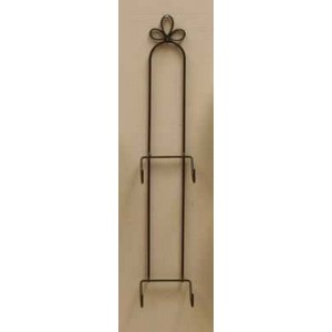 SMALL CURLY CUE 2 PLATE VERTICAL WALL DISPLAY HANGER HOLDER 9-10" PLATES BLACK M   142138825966